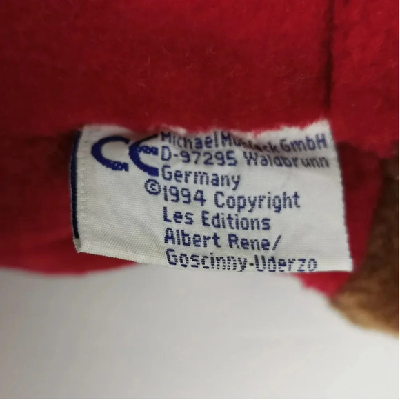 Asterix Doll Gaul Cartoon Stuffed  11 in Plush Germany 1994 Vintage 90s - Picture 8 of 9